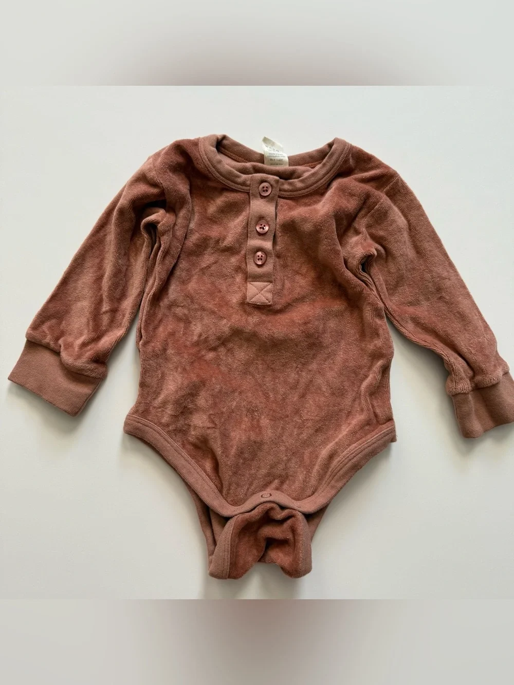 Kate Quinn Organics baby velour sport Bodysuit 12-18 months